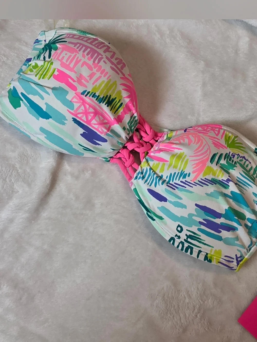 New Lilly Pulitzer Sandy Lattice Bandeau TOP ONLY Size 6
